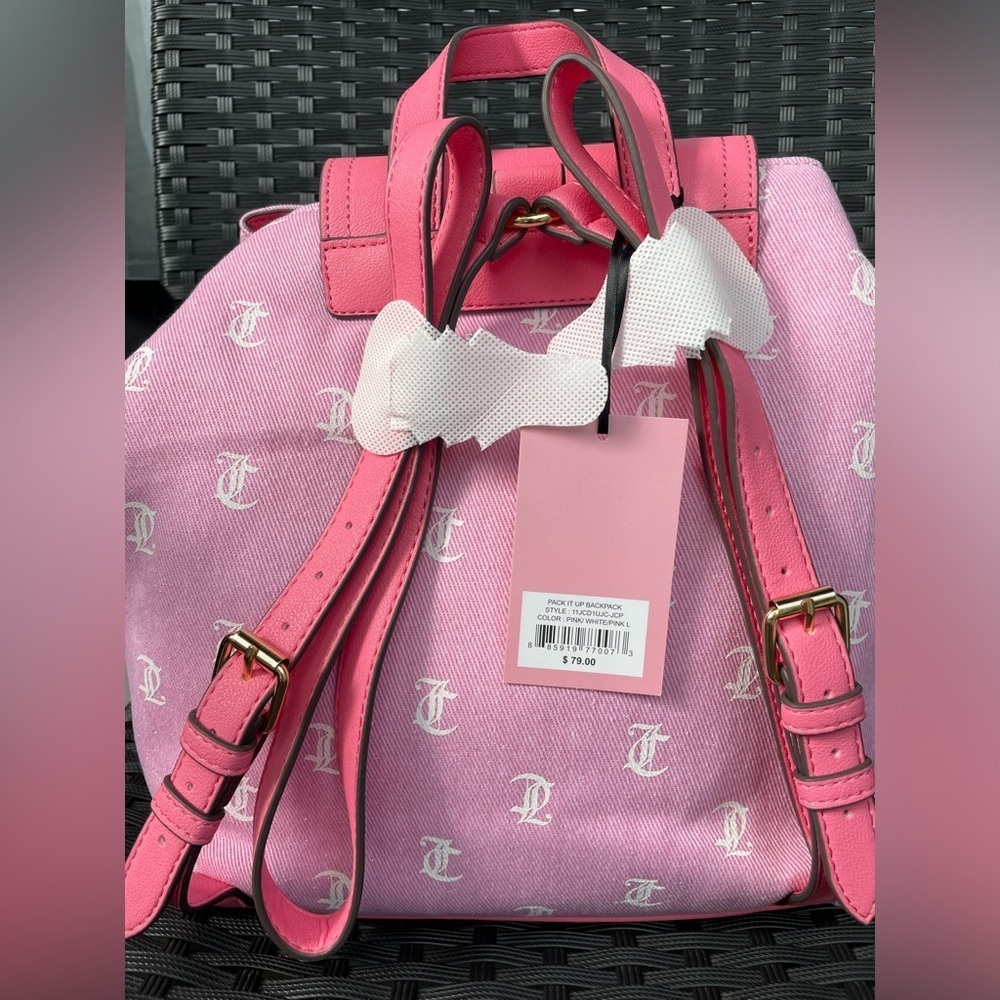 Juicy Couture bag,Juicy Couture Backpack,Juicy Couture Pink Logo Backpack. - Picture 10 of 14